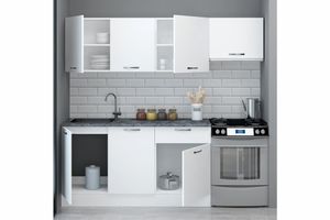 Volterra Keukenkast, 220 cm, Wit