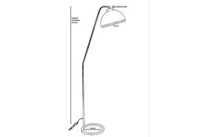 Delta Retro Vloerlamp, Zwart