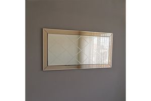 Zrcadlo s bronzovým okrajem a kosočtvercovým vzorem Neostyle