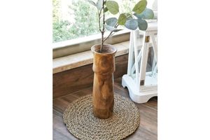 Brobbi Wooden Vase, Brown