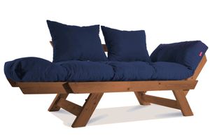 Wood 2-Sitzer Sofa, Braun
