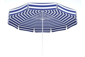 Tevalli Parasol's Striped Beach Umbrella, Blue & White