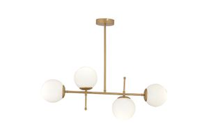 Apliqa Gael Hanglamp met 4 Lampjes, Mat Goud