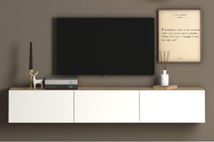 Palm Floating TV Unit, 180 cm, White