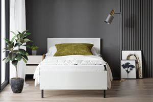 Bílá kovová postel Ceramical, 90X190