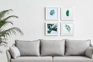 Leaves 4 Piece Art Print with Frame