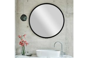 Neostyle Round Mirror, Black