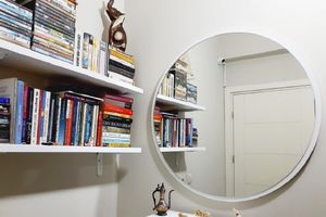 Anais Round Wall Mirror, White