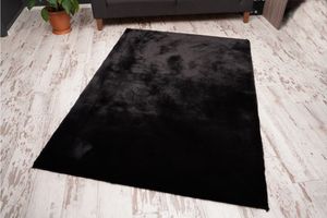 Marne Rex Plain Rug, 80 x 150 cm, Black
