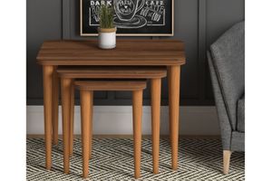 Letto 3 Piece Nesting Table, Walnut