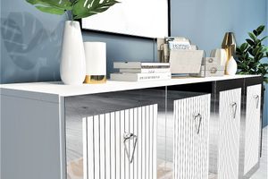Bare Sideboard, White & Silver
