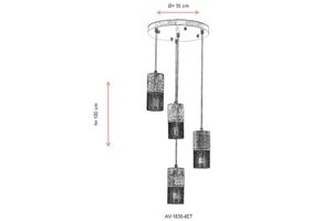 Avonni Moderne Hanglamp, 35 cm