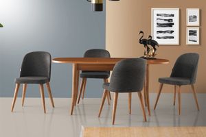 Sortie Ovaler Tisch und Donau Stuhl-Set, 130x75 cm