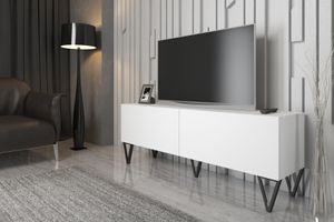 Antnu TV-Lowboard, 150 cm, Weiß & Schwarz