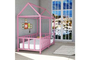 My Home Natural Wood Pink Children's Montessori Bed Frame