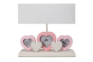 Misto Home Framed Table Lamp Heart, Pink