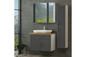 Vera Bathroom Cabinet Set, 85 cm, Anthracite