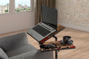 Glen Letter Laptoptafel, Pijnboom en Zwart