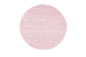 Piave Plain Shaggy Rug, 160 x 160 cm, Pink
