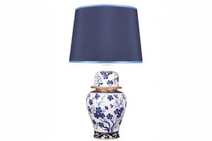 Bleu Blanc Shah Vase Tischlampe, Frühlingszweig