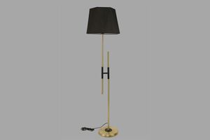 Lumexx Felix Vloerlamp, Versleten Standaard, met Zeskantige Zwarte Tafellamp