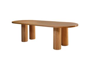 Pionel Sirius 6-8 Seat Fixed Dining Table, Walnut