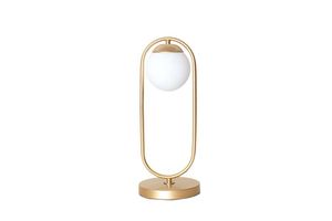 Zenga Luxury Gold Table Lamp with White Glass Shade