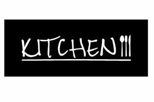Runner Kitchen Pattern Rug, Black & White