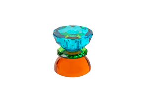 Glass Candle Holder, Blue