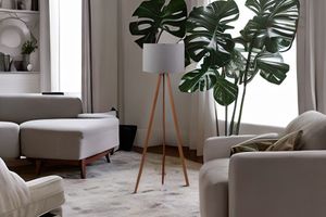 Homing Stehlampe mit Dreibein aus Holz