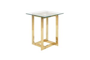 Crea Glass Side Table, Brass