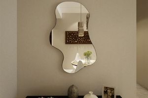 Milan Decorative Wall Mirror, 58 x 89 cm, Black