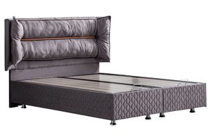Barcelona Boxspringbed met Hoofdbord, Antraciet