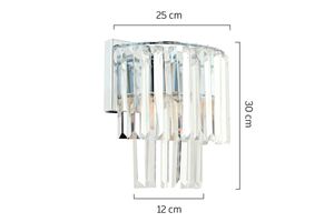 Apliqa Palla Bianca Wandlampenset, 2 Stuks, Chroom