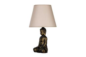 Buddha Modernere Tischlampe, Gold & Beige