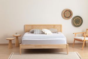Isabelya Small Double Size Bed, 120 x 200 cm, Natural