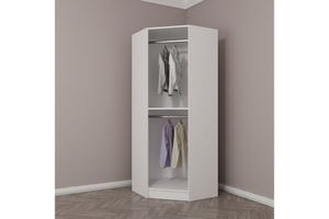 Tideway Corner Wardrobe, White & Walnut
