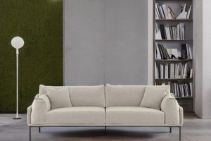 Leo Three Seater Sofa, Beige Sand