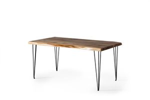 Clarie Fixed Dining Table, 90 x 200 cm, Walnut