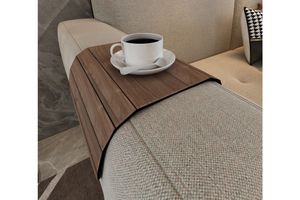 Phomello Sofa Arm Tray, Walnut