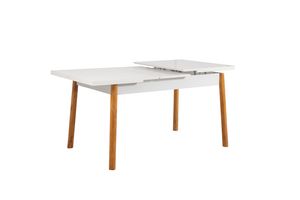 Stormi Uitschuifbare Keukentafel, Wit & Pijnboom