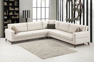 Kristal Hoekbank, Beige
