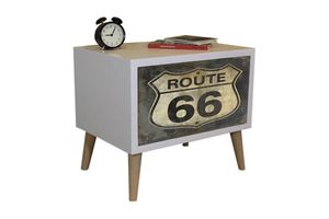 Route Bedside Table, White