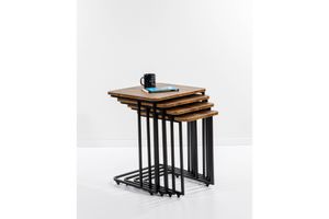 Mono C-Vormige Zettafels, 4 Stuks, Pijnboom