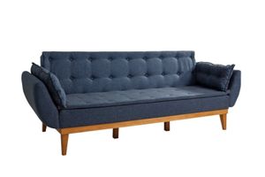 Moby Three Seater Sofa Bed, Navy Blue