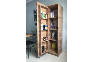 Te Home Kitchen Cabinet, Pine