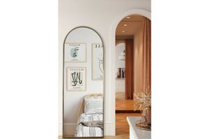 Lyn Home Ovaler Standspiegel, 180x60 cm, Gold
