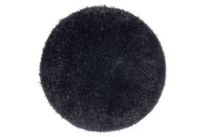 Eurobano Plain Round Rug 100 x 100 cm, Black