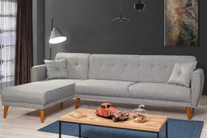 Aria Corner Sofa Bed, Grey