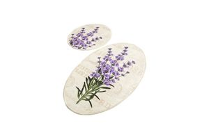 Chilai Lavender Badematten-Set, 60x100 cm & 50x60 cm, Bunt